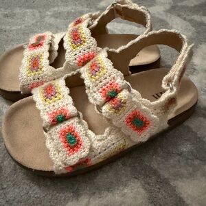 Toddler girl Zara Crochet Colorful Sandals